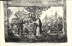 VINTAGE POSTCARD Saumur Church Notre Dame de Nantilly the vocation of Saint Pierre and Saint Andre