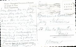 Gouppo di Tessa del fraude de Piemonte de los di de Merano Passeggiafa Principessa de la POSTAL de la VENDIMIA