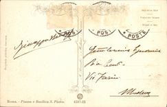 Basílica S Pedro de la plaza E de Roma de la POSTAL de la VENDIMIA