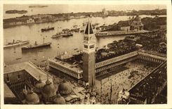 VINTAGE POSTCARD Venezia It Bell-tower di San Marco