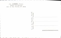 CPM Auxerre Abbaye Saint Germain avec sa tour romane
