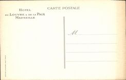CPA Hotel du Louvre de la Paix Marseille 