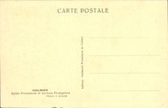 CPA Colmar Eglise protestante et anciens presbyteres