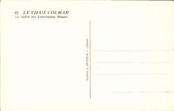 POSTAL Colmar viejo de la VENDIMIA el claustro del museo de Unterlinden