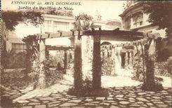 CPA Exposition des Arts Decoratifs Jardin du Pavillon de Nice 