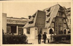 VINTAGE POSTCARD International exhibition of Decorative Arts Paris 1925 House of Mulhouse