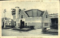 CPA Paris Exposition des Arts Decoratifs Pavillon des tissus et des etoffes d'ameublement de Roubaix et de Tourcoing 