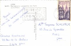 MODERN CARD Lyon Seen air View of the Bridges on the Rhone