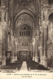 VINTAGE POSTCARD Interior Lyon of the Basilica of NR D of Fourviere Seen of the entry