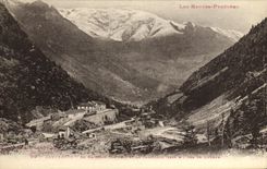 VINTAGE POSTCARD Cauterets Raillere and Cabaliros seen of Lutour