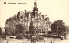 VINTAGE POSTCARD Limoges the Town hall (nice shot)