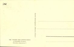 La POSTAL Musee de la VENDIMIA de Unterlinden tiene sitio Alsatian L de Colmar