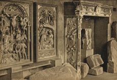 De la VENDIMIA de la POSTAL de Colmar del museo de Unterlinden de la chimenea relevaciones de la piedra Renacimiento