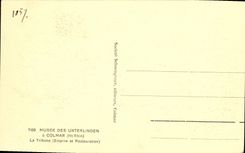 La POSTAL Musee de la VENDIMIA de Unterlinden tiene Colmar la plataforma y la restauración del imperio