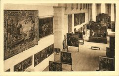 La POSTAL Musee de la VENDIMIA de Unterlinden tiene Colmar la cámara acorazada y las pinturas los primitivos