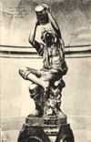CPA Colmar Apres le travail Statue du vigneron Bartholdi