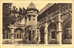 VINTAGE POSTCARD Tours Old Cloister of the Holy Chapter of the Cathedral Gatien