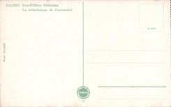 Biblioteca del biblioteka de Zagreb Sveucilistna de la POSTAL de la VENDIMIA