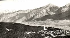 VINTAGE POSTCARD Make Romeu Health resort and sporting of summer and winter View since the peak of Mauroux the chain of Canigo