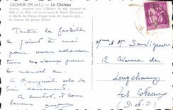 VINTAGE POSTCARD Saumur the Saumur Castle