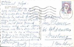 POSTAL MODERNA dimensión de Raphel azul santo la playa