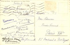 VINTAGE POSTCARD Evian Les Bains View and the tooth of oche