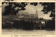 CPA Annecy Le Monastere de la visitation et le lac