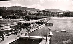 VINTAGE POSTCARD Thonon Les Bains the Place the Mount of hermone