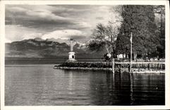 VINTAGE POSTCARD Evian Les Bains Seen on the Swiss dimension