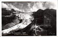 CPA Chamonix Chalet Et Glacier Des Bossons