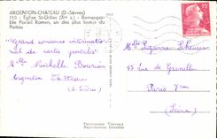 VINTAGE POSTCARD Nickle silver Castle Church St Remarkable Gilles Romance gate one of most beautiful