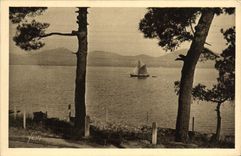 VINTAGE POSTCARD Soft France Dimensions Holy Azure Tropez the Solid mass Of Esterel Vu Of the Road Of Tropez Saint