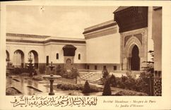 CPA Paris Le Jardin D'Honneur Institut musulman Mosquee de Paris