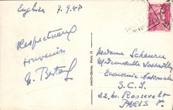 Puesta del sol de Enghien de la POSTAL de la VENDIMIA les Bains en el lago