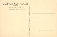 CPA Paris En Flanant Sainte Chapelle Grande Rose