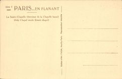 CPA Paris En Flanant La Sainte Chapelle