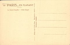 CPA Paris En Flanant La Sainte Chapelle