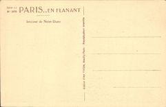 VINTAGE POSTCARD Paris While Strolling Of Notre Dame Interior of Notre Dame