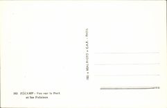 POSTAL MODERNA Fecamp visto en el puerto y los acantilados