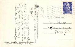 VINTAGE POSTCARD Ruins Of the Abbey De Jumieges Both Tours Of the Notre Dame Church