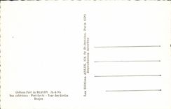 VINTAGE POSTCARD Castle Strong De Blandy Seen Extericure Bridge Levis Turn of the guards the keep