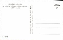 MODERN CARD Nemours Loing And the Church St Jean Baptiste Sinners Fishes