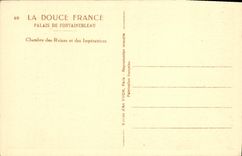 VINTAGE POSTCARD Soft France Palate De Fontainebleau Room of the queens and the empresses