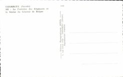 MODERN CARD Chambéry the Fountain Of the Elephants and the statue of General of boigne