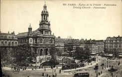 CPA Paris Eglise De La Trinite Panorama