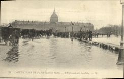 CPA Inondations De Paris L'Esplanade Des Invalides