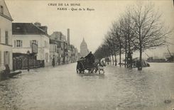 VINTAGE POSTCARD Believed Of the Seine Paris Quay Of Rapee