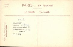 CPA Paris En Flanant Les Invalides