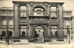 VINTAGE POSTCARD Paris Schoolyard of Beautiful arts