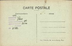 VINTAGE POSTCARD Paris Old Montmartre the Ballroom of the Red Castle under the Empire